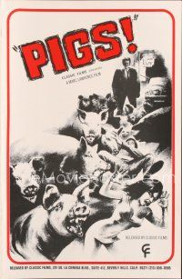 7m368 DADDY'S DEADLY DARLING pb '72 art of wacky killer PIGS, no one could control their hunger!