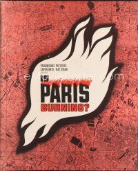 7m409 IS PARIS BURNING pressbook '66 Rene Clement's Paris brule-t-il, World War II all-star cast!