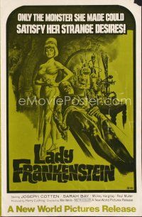 7m414 LADY FRANKENSTEIN pressbook '72 La figlia di Frankenstein, sexy Italian horror!
