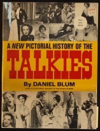 7p261 NEW PICTORIAL HISTORY OF THE TALKIES second edition softcover book '68 many great images!