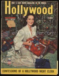 7p139 HOLLYWOOD magazine December 1940 great portrait of Dorothy Lamour on Christmas morning!