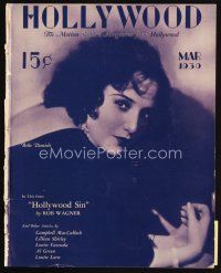 7p125 HOLLYWOOD magazine March 1930 portrait of pretty Bebe Daniels by Ernest Bachrach!