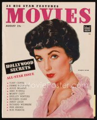 7p160 MODERN MOVIES magazine August 1954 portrait of sexy Elizabeth Taylor by Carpenter!