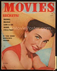 7p163 MODERN MOVIES magazine June 1955 portrait of sexy Jean Simmons starring in Rebound!