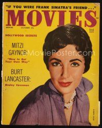 7p165 MODERN MOVIES magazine October 1955 portrait of sexy Elizabeth Taylor starring in Giant!
