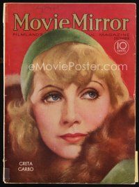 7p093 MOVIE MIRROR magazine December 1931 art of pretty Greta Garbo by John Rolston Clarke!