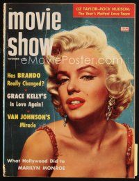 7p176 MOVIE SHOW magazine November 1955 c/u of sexy Marilyn Monroe starring in Seven Year Itch!