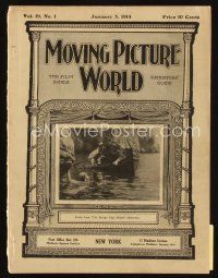 7p074 MOVING PICTURE WORLD exhibitor magazine Jan 3, 1914 John Barrymore, Universal art posters!