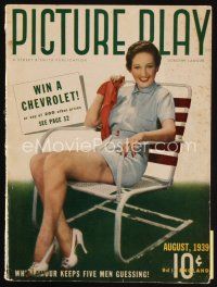 7p121 PICTURE PLAY magazine August 1939 why Dorothy Lamour keeps five men guessing!