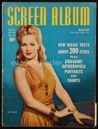 7p170 SCREEN ALBUM magazine Spring Edition 1942 great portrait of sexy Betty Grable!