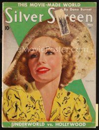 7p108 SILVER SCREEN magazine May 1937 artwork of pretty Madge Evans by Marland Stone!