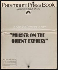 7p372 MURDER ON THE ORIENT EXPRESS pressbook '74 Agatha Christie mystery directed by Sidney Lumet!