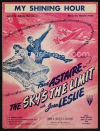 7p302 SKY'S THE LIMIT sheet music '43 Fred Astaire, Joan Leslie, My Shining Hour!