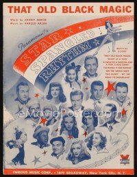 7p305 STAR SPANGLED RHYTHM sheet music '43 Paramount's best 1940s stars, That Old Black Magic!