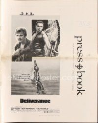7p341 DELIVERANCE pressbook '72 Jon Voight, Burt Reynolds, Ned Beatty, John Boorman classic!