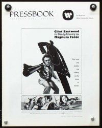 7p364 MAGNUM FORCE int'l pressbook '73 Clint Eastwood is Dirty Harry pointing his huge gun!