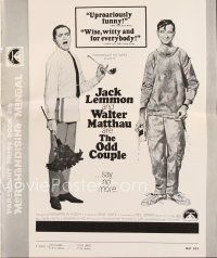 7p375 ODD COUPLE pressbook '68 art of best friends Walter Matthau & Jack Lemmon by Robert McGinnis