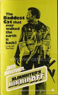7p396 SLAUGHTER'S BIG RIPOFF pressbook '73 the mob put the finger on baddest cat Jim Brown!