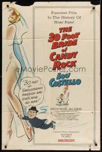7r010 30 FOOT BRIDE OF CANDY ROCK 1sh '59 great art of Costello, a science-friction masterpiece!
