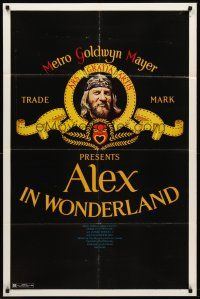 7r025 ALEX IN WONDERLAND 1sh '71 wild image of Donald Sutherland, Jeanne Moreau!