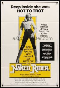 7r031 ALL THE YOUNG WIVES 1sh R77 sexy Linda Cook w/riding crop, The Naked Rider!