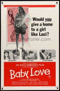 7r057 BABY LOVE 1sh '69 would you give a home to a girl like Luci, a BAD girl!