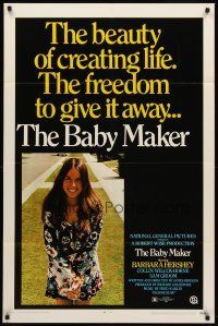 7r058 BABY MAKER 1sh '70 directed by James Bridges, surrogate mom Barbara Hershey!