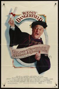 7r063 BACK TO SCHOOL 1sh '86 Rodney Dangerfield goes to college with his son, great image!