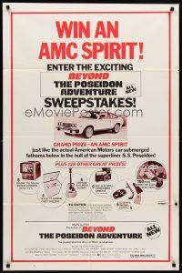 7r089 BEYOND THE POSEIDON ADVENTURE 1sh '79 Irwin Allen directed, sweepstakes, win an AMC Spirit!