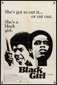 7r102 BLACK GIRL 1sh '72 directed by Ossie Davis, Claudia McNeil has to cut it or cut out!