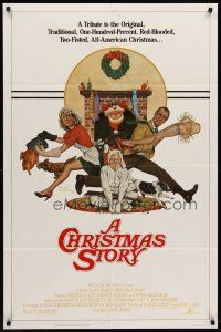 7r174 CHRISTMAS STORY 1sh '83 best classic Christmas movie, great art by Robert Tanenbaum!