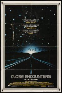 7r179 CLOSE ENCOUNTERS OF THE THIRD KIND 1sh '77 Spielberg's sci-fi classic!
