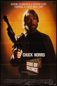7r182 CODE OF SILENCE 1sh '85 Chuck Norris is a good cop having a very bad day!