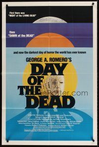 7r209 DAY OF THE DEAD 1sh '85 George Romero's Night of the Living Dead zombie horror sequel!