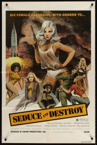 7r231 DOLL SQUAD 1sh '73 Ted V. Mikels directed, lady assassins with orders to Seduce and Destroy!