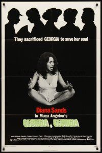 7r324 GEORGIA, GEORGIA 1sh '72 Maya Angelou, Diana Sands, they sacrificed Georgia to save her soul