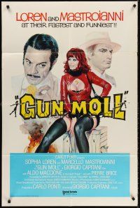 7r356 GUN MOLL int'l 1sh '75 La Pupa Del Gangster, art of Sophia Loren, Marcello Mastroianni!