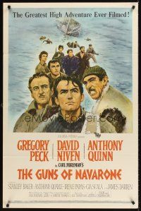 7r360 GUNS OF NAVARONE 1sh '61 Gregory Peck, David Niven & Anthony Quinn by Howard Terpning!