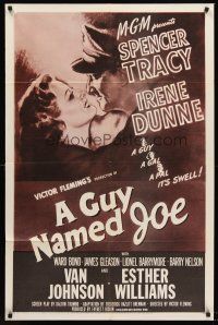 7r362 GUY NAMED JOE 1sh R55 World War II pilot Spencer Tracy loves Irene Dunne after death!
