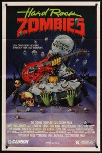 7r375 HARD ROCK ZOMBIES 1sh '84 wild artwork, they came from the grave to rock n' rave & misbehave!