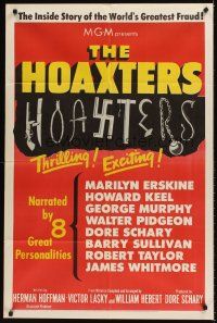 7r397 HOAXTERS 1sh '53 Cold War propaganda movie, the inside story of the world's greatest fraud!