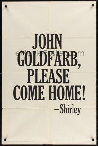 7r477 JOHN GOLDFARB, PLEASE COME HOME teaser 1sh '64 Richard Crenna, Shirley MacLaine!