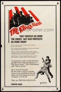 7r495 KILLER ELITE advance 1sh '75 James Caan & Robert Duvall, directed by Sam Peckinpah!