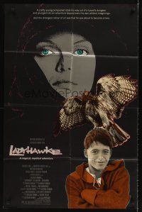 7r512 LADYHAWKE 1sh '85 cool image of Michelle Pfeiffer & young Matthew Broderick!