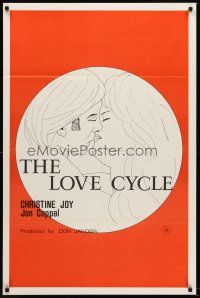 7r559 LOVE CYCLE 1sh '77 Christine Joy, Jon Coppal, sexy art of couple!