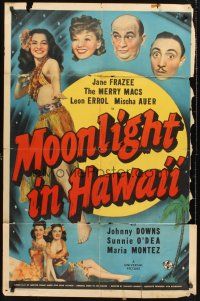 7r606 MOONLIGHT IN HAWAII 1sh '41 sexy Jane Frazee, Leon Erroll, Mischa Auer!