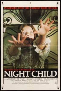 7r636 NIGHT CHILD 1sh '75 this little girl was possessed into the darkest kind of evil!