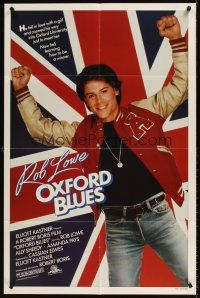 7r664 OXFORD BLUES 1sh '84 Ally Sheedy, great image of Rob Lowe in front of British flag!