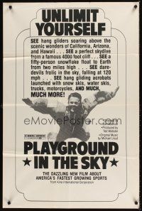 7r683 PLAYGROUND IN THE SKY 1sh 1977 sky diving documentary, unlimit yourself!