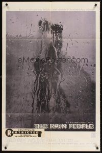 7r711 RAIN PEOPLE int'l 1sh '69 Francis Ford Coppola, Robert Duvall, cool wet window image!
